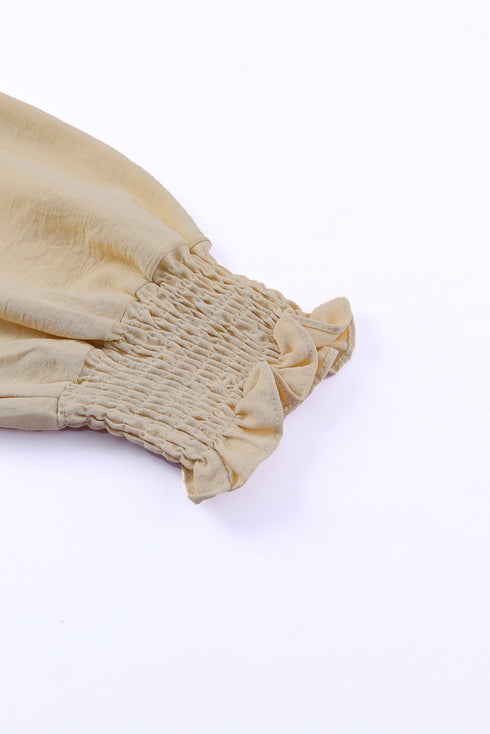 Tie Knot Puff Long Sleeve Romper