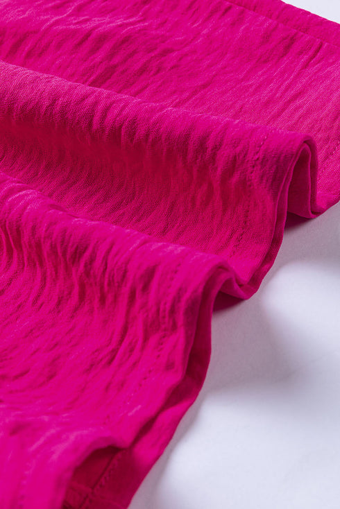 Tie Knot V Neck Puff Long Sleeve Solid Romper