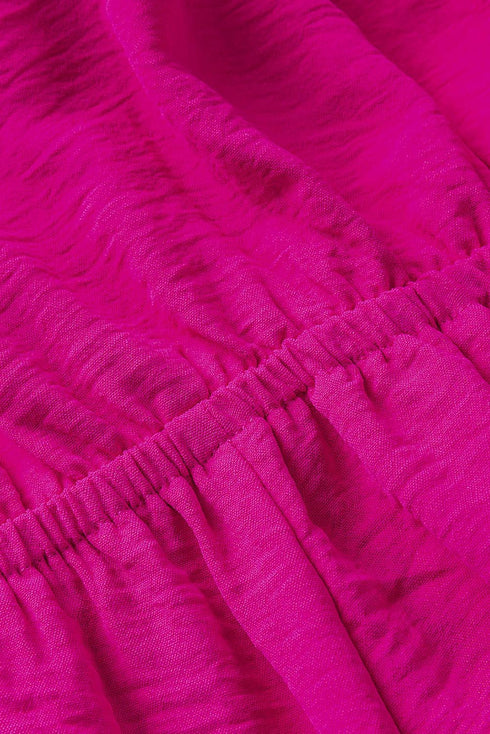 Tie Knot V Neck Puff Long Sleeve Solid Romper