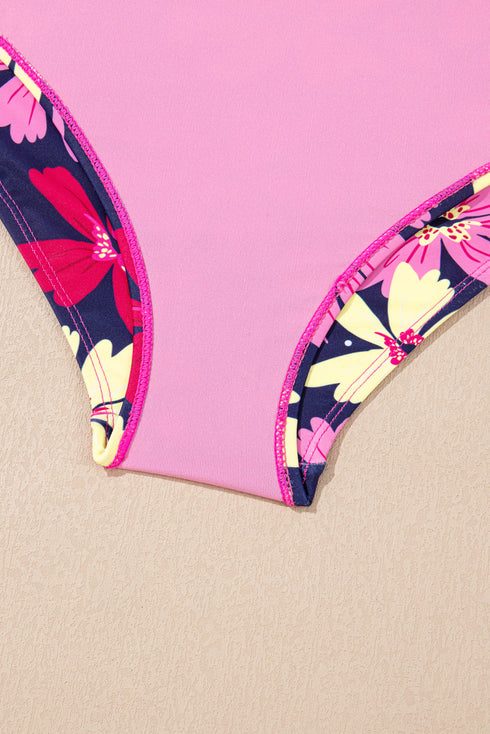 Tie Shoulder Strap Relaxed Fit Two Piece Tankini Set