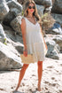 Tie Shoulder Textured Woven Tiered Babydoll Dress