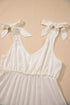 Tie Shoulder Textured Woven Tiered Babydoll Dress