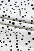 Tiered Flutter Sleeve Crew Neck Dot Print Blouse