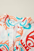 Tiered Paisley Print Button Front Bell Sleeve Dress