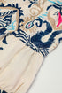 Tiered Paisley Print Button Front Bell Sleeve Dress