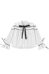 Tiered Poplin Ribbon Tie Ruffle Cuff Blouse
