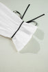 Tiered Poplin Ribbon Tie Ruffle Cuff Blouse