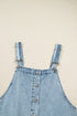 Tiered Rick Rack Overall Denim Mini Dresses