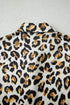 Tiered Ruffle Sleeve Animal Print Button Down Shirt