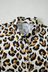 Tiered Ruffle Sleeve Animal Print Button Down Shirt