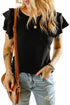 Tiered Ruffle Sleeve Round Neck Relaxed Top
