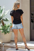 Tiered Ruffle Sleeve Round Neck Relaxed Top