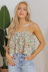 Tiered Ruffle Strap Sleeveless Woven Top