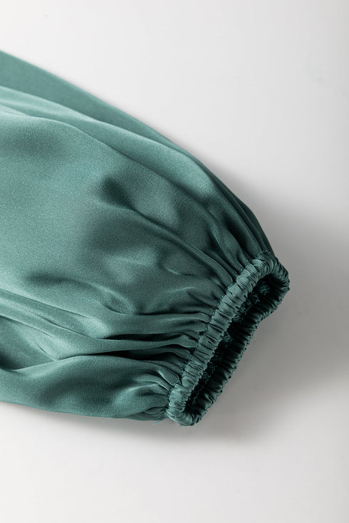 Tiered Ruffled Puff Sleeve Loose Fit Mini Dress