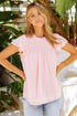 Tiered Sleeve Frilled Neck Dotted Top