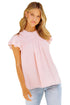 Tiered Sleeve Frilled Neck Dotted Top