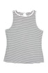 Timeless Striped High Neck Ribbed Knit Tank Top