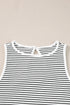 Timeless Striped High Neck Ribbed Knit Tank Top