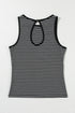 Timeless Striped High Neck Ribbed Knit Tank Top