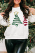 Tinsel Christmas Tree Graphic Crewneck Cozy Sweatshirt
