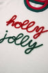 Tinsel Graphic Letter Print Blocked Trim Drop Shoulder Sweater