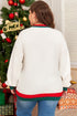 Tinsel Graphic Letter Print Blocked Trim Drop Shoulder Sweater
