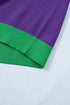Tinsel Graphic Letter Print Contrast Trim Short Sleeve Sweater