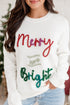 Tinsel Merry and Bright Graphic Christmas Sweater