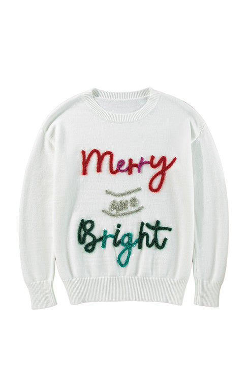 Tinsel Merry and Bright Graphic Christmas Sweater