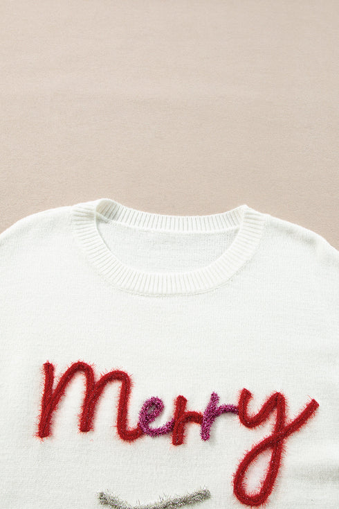 Tinsel Merry and Bright Graphic Christmas Sweater