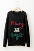 Tinsel Merry and Bright Graphic Christmas Sweater