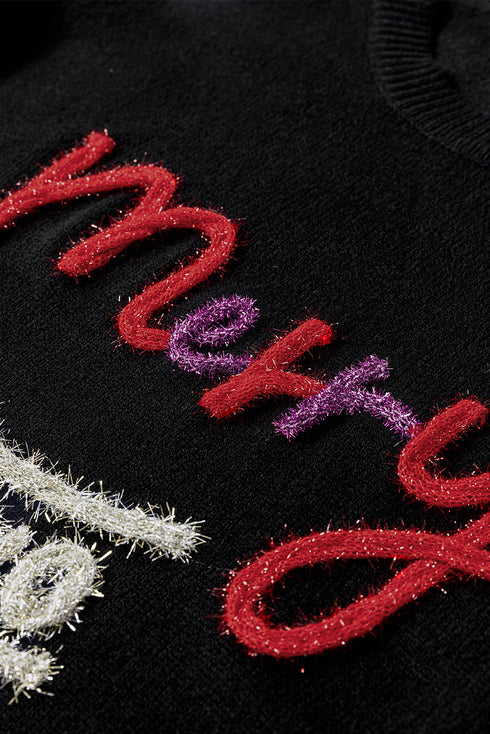 Tinsel Merry and Bright Graphic Christmas Sweater