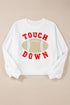 TOUCH DOWN Football Graphic Pullover Sweatshirt