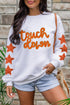 Touch Down Graphic Star Sleeve Pullover Sweatshirt