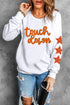 Touch Down Graphic Star Sleeve Pullover Sweatshirt