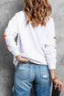 Touch Down Graphic Star Sleeve Pullover Sweatshirt