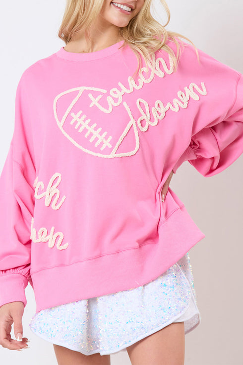 Touch Down Rugby Thread Embroidery Sweatshirt