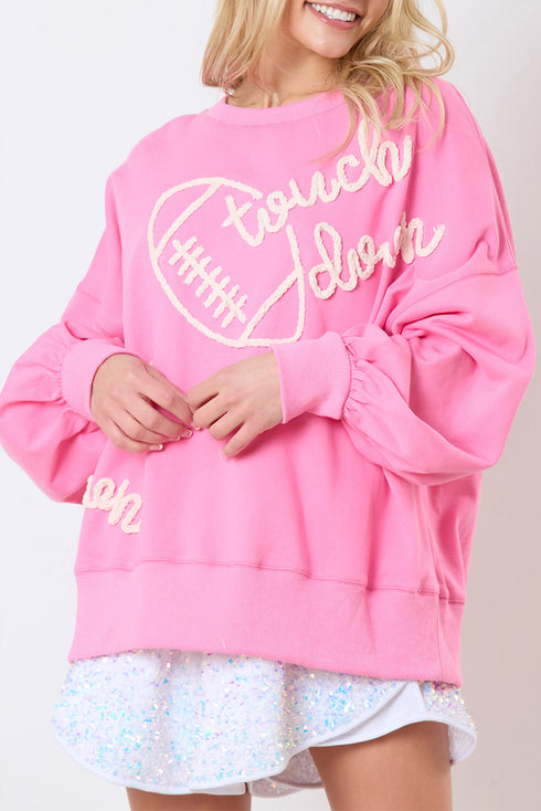 Touch Down Rugby Thread Embroidery Sweatshirt
