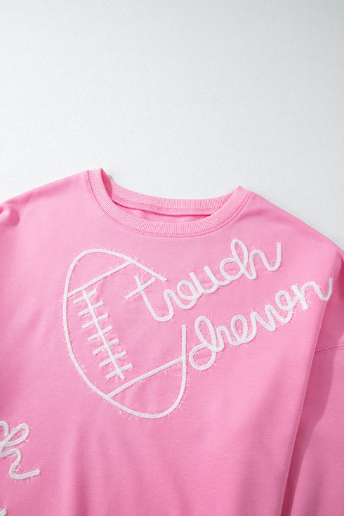 Touch Down Rugby Thread Embroidery Sweatshirt