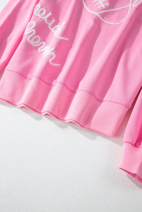 Touch Down Rugby Thread Embroidery Sweatshirt