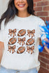 Touchdown And Tiaras Football Bows Graphic Game Day Tee