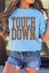 Touchdown Polka Dot Letter Print Crew Neck T Shirt