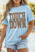 Touchdown Polka Dot Letter Print Crew Neck T Shirt