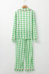Traditional Plaid Print Notched Collar Long Sleeve Pajama Set