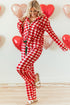 Traditional Plaid Print Notched Collar Long Sleeve Pajama Set