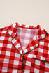 Traditional Plaid Print Notched Collar Long Sleeve Pajama Set