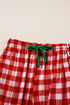 Traditional Plaid Print Notched Collar Long Sleeve Pajama Set