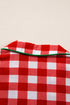 Traditional Plaid Print Notched Collar Long Sleeve Pajama Set