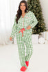 Traditional Plaid Print Notched Collar Long Sleeve Pajama Set