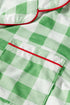 Traditional Plaid Print Notched Collar Long Sleeve Pajama Set